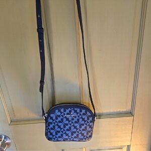 KATE SPADE EUC Blue Floral Crossbody Bag with Minor Callout Pictured